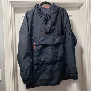 Structure Sport Long Windbreaker Navy and Orange Size S